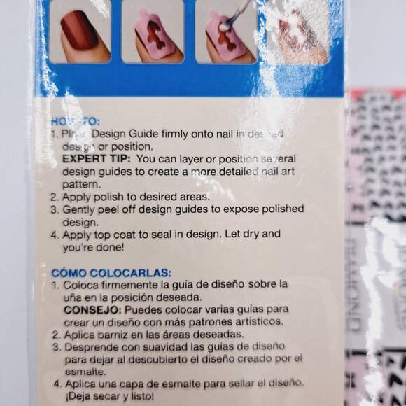 Nail Art Designs Stencil Guides & Trio of Decorative Nail Files, Bows Hearts - Picture 5 of 7